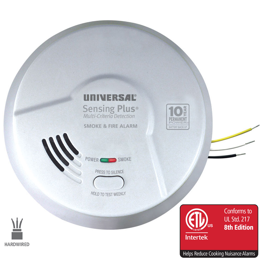 Sensing Plus AMI1061SC Multi Criteria Hardwired Smoke & Fire Alarm With 10 Year Battery Backup - Retail